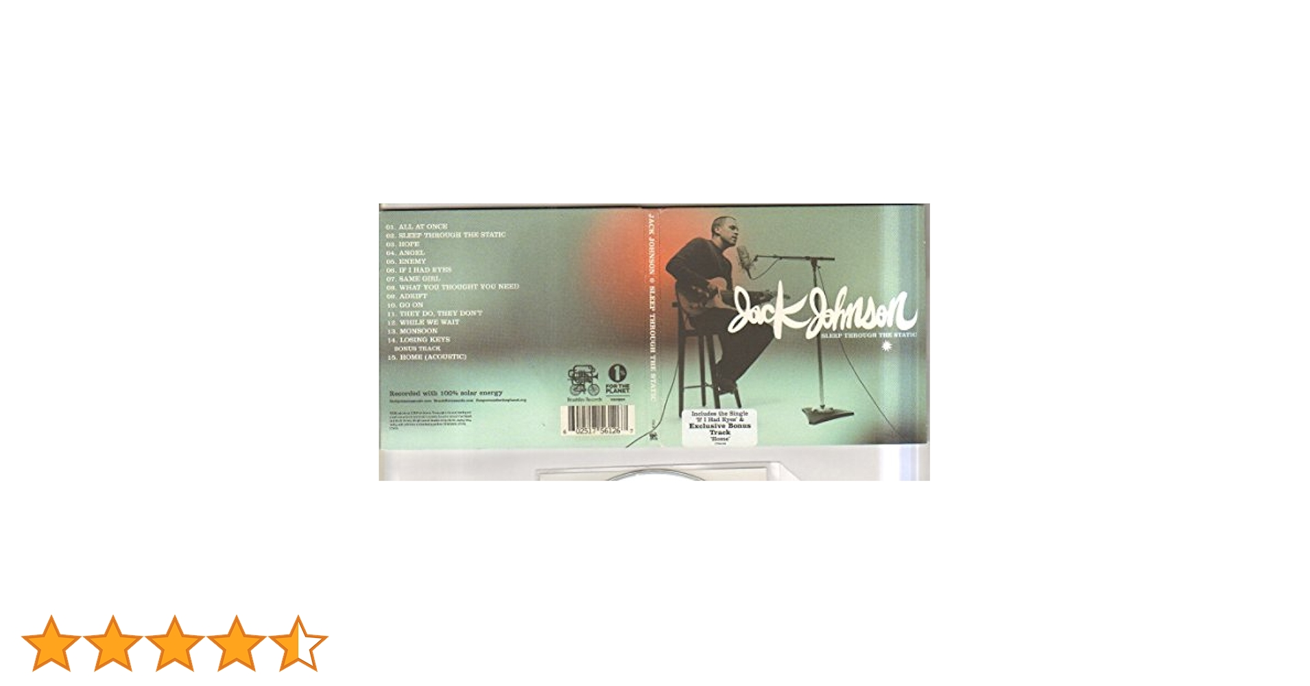 Sleep Through The Static by Jack Johnson: Amazon.co.uk: CDs